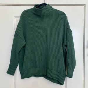 Aerie mock neck cable knit sweater